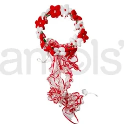 Red and White Flower Crown