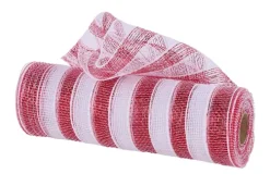 Red and White Stripe Mesh Roll