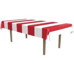 Red and White Stripes Tablecover