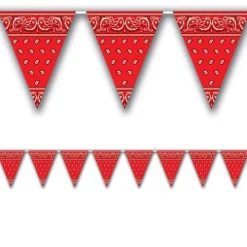Red Bandana Pennant Banner