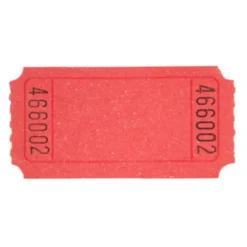 Red Blank Ticket Roll