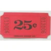 Red 25 Cent Ticket Roll