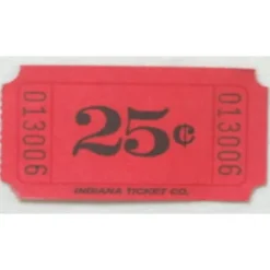 Red 25 Cent Ticket Roll