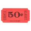 Red 50 Cent Ticket Roll