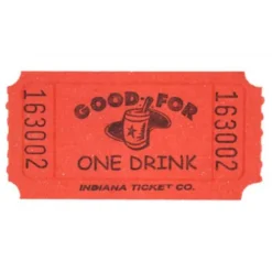 Red Drink Ticket Roll