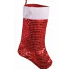 Red Foil Dot Christmas Stocking