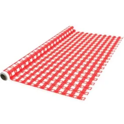 100' Red Gingham Table Roll