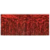Red Metallic Fringe Table Skirt