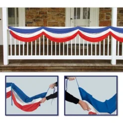 Red, White, and Blue Fabric Bunting
