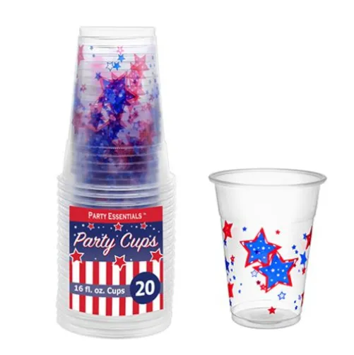 Red, White, and Blue Stars Cups