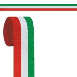 Red, White, and Green Crepe Streamer