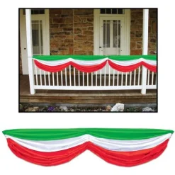 Red White and Green Fabric Bunting