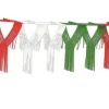Red-White-Green Drop Fringe Garland