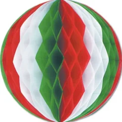 12" Red-White-Green Tissue Ball