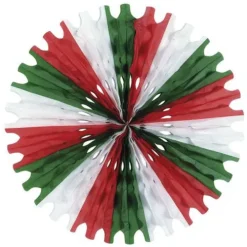 Red-White-Green Tissue Fan