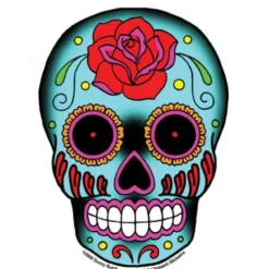 Rose Sugar Skull Sticker