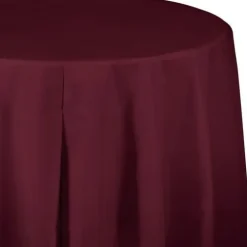 Round Table Cover Burgundy
