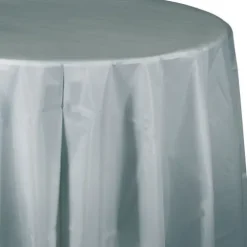 Round Table Cover Silver