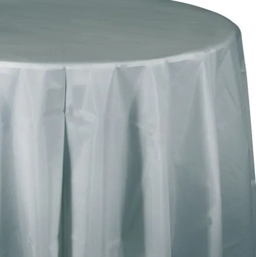 Round Table Cover Silver