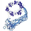 Royal Blue and White Flower Crown