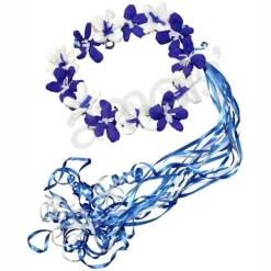 Royal Blue and White Flower Crown
