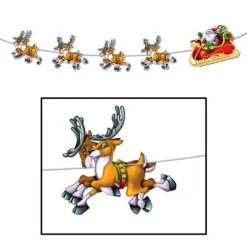 Santa and Sleigh Streamer