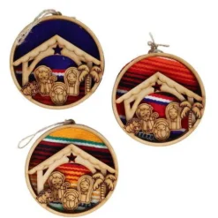 Sarape Nativity Ornament