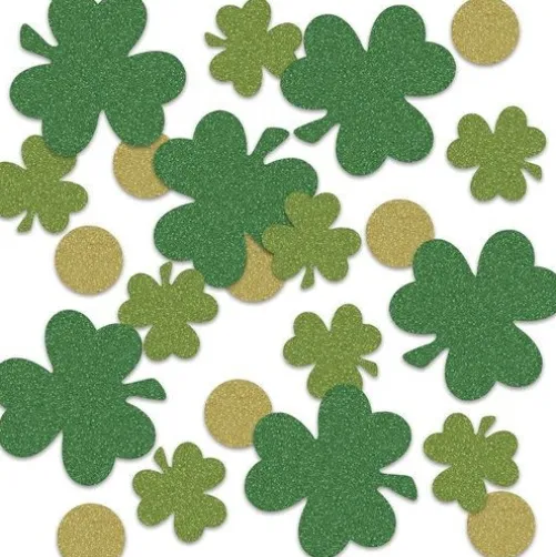 Shamrock and Coin Sparkle Confetti