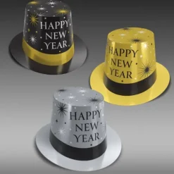 Silver and Gold New Year Top Hat