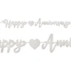 Silver Happy Anniversary Streamer