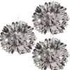 Silver Metallic Fluff Balls