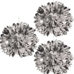 Silver Metallic Fluff Balls