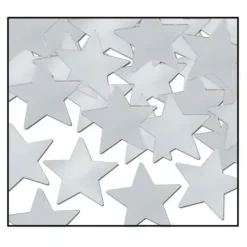 Silver Metallic Stars Confetti