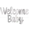 Silver Welcome Baby Streamer