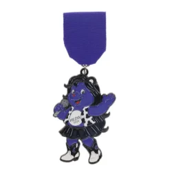 Singing Purple Bear with Boots Medal