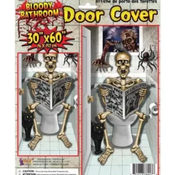 Skeleton Bathroom Door Cover