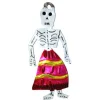 Skeleton in Pink Skirt Tin Ornament