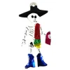 Skeleton w/ Bottle Tin Ornament