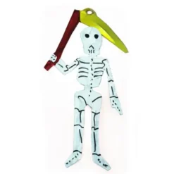 Skeleton with Machete Tin Ornament