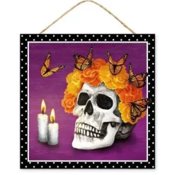 Skull and Flowers Sign