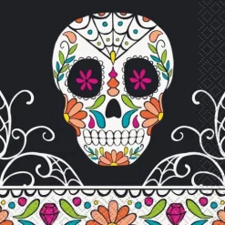 Skull Day of the Dead Beverage Napkins
