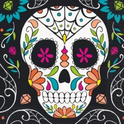 Skull Day of the Dead Luncheon Napkins