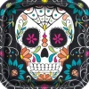 Skull Day of the Dead 9" Square Plates