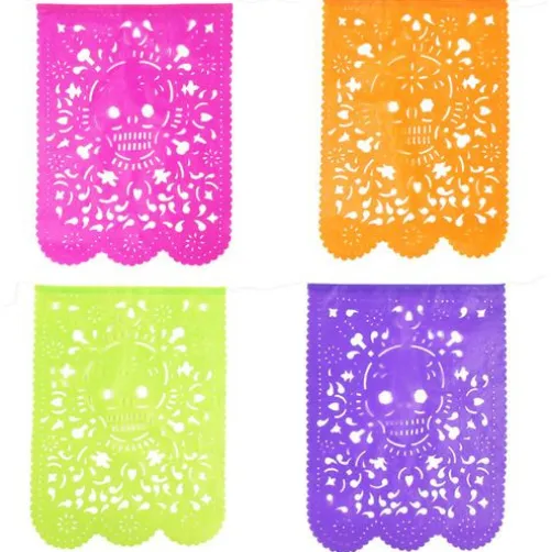 Skull Papel Picado Flags