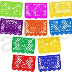 Small Day of the Dead Bright Papel Picado Banner