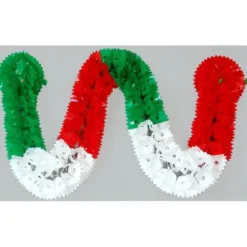 Small Red, White, and Green Plastic Garland