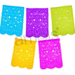 Small Sugar Skull Paper Picado Banner