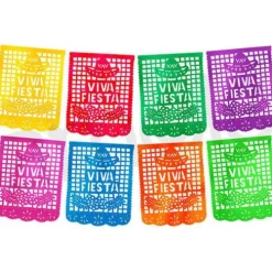 Sombrero Plastic Picado Flags Banner