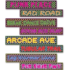 80s Street Signs Cutouts