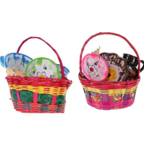 Straw Basket with Jarritos
